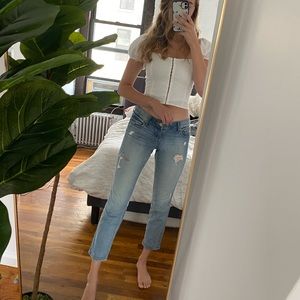 Express girlfriend lightly distressed jeans